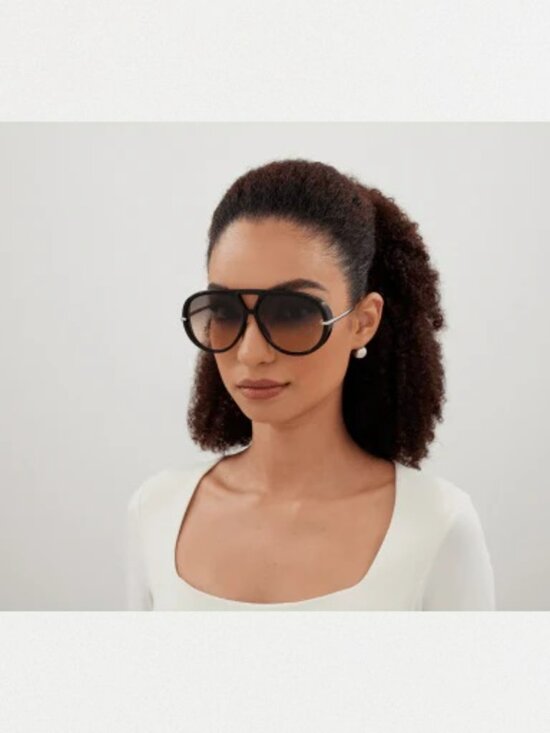 Bottega Veneta Women Sunglasses Black Silver Brown Gradient BV1273S 010 main image 10